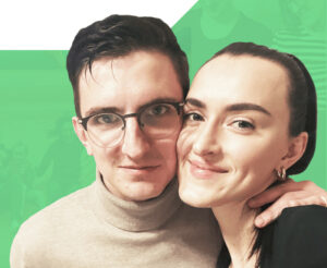 Aiste and Karolis Testimonial rebrand Custom All-Over-Print Hoodies 10