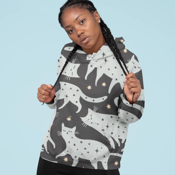 Custom Sublimation Hoodies Sweatshirts Illustration And Pictures Custom All-Over-Print Hoodies 14